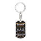 Biker's Prayer / Dog Tag Keychain