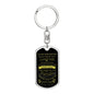 To My Daughter / I Love You / Love, Dad / Dog Tag Keychain