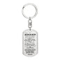 To My Bonus Son / Just Go Forth / Dog Tag Keychain