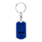 To My Vet / Navy / Dog Tag Keychain