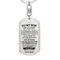 To My Son / Aim for the Skies / Love, Mom / Dog Tag Keychain