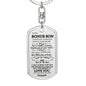 To My Bonus Son / Just Go Forth / Dog Tag Keychain