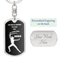 Be Your Own Hero / Gift for Her / Dog Tag Keychain