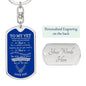 To My Vet / Air Force / Dog Tag Keychain