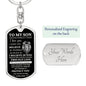 To My Son / This Old Lion / Love, Dad / Dog Tag Keychain