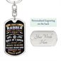 Biker's Prayer / Dog Tag Keychain