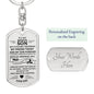 To My Bonus Son / Always Carry You in my Heart / Dog Tag Keychain