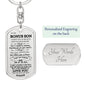 To My Bonus Son / Just Go Forth / Dog Tag Keychain