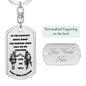 Call On Me Brother / Dog Tag Keychain
