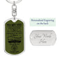 To My Vet / Army / Dog Tag Keychain