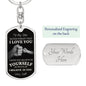 To My Son / I Love You / Love, Dad / Dog Tag Keychain