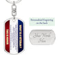 Veteran Dog Tag Keychain