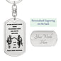 Brother in Arms / Dog Tag Keychain