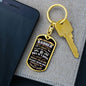 Biker's Prayer / Dog Tag Keychain