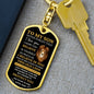 To My Son / Old Lion / Love, Dad / Dog Tag Keychain