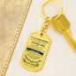 To My Daughter / I Love You / Love, Mom / Dog Tag Keychain