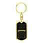 To My Daughter / I Love You / Love, Dad / Dog Tag Keychain
