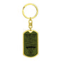 To My Vet / Army / Dog Tag Keychain