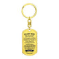 To My Son / Aim for the Skies / Love, Dad / Dog Tag Keychain