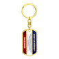 Veteran Dog Tag Keychain