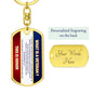Veteran Dog Tag Keychain
