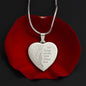 Remembrance / Engraved Heart Necklace