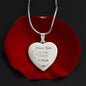 Love You to the Moon / Engraved Heart Necklace