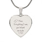 Mom / Engraved Heart Necklace