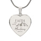 FAITH / Engraved Heart Necklace
