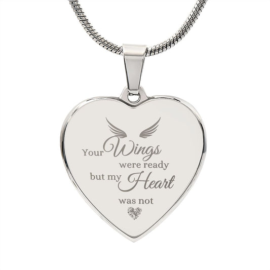 Remembrance / Engraved Heart Necklace