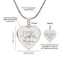 FAITH / Engraved Heart Necklace