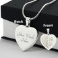 Remembrance / Engraved Heart Necklace
