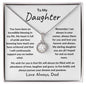 To My Daughter / Gift from Mom / Gift from Dad / Eternal Hope Necklace / Personalized Message Card