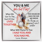 You & I We Got This / Gift for Wife / Eternal Hope Necklace / Personalized Message Card