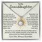 To My Granddaughter / Eternal Hope Necklace / Personalized Message Card