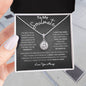 To My Soulmate / I Love You More / Eternal Hope Necklace / Personalized Message Card