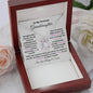 To My Precious Granddaughter / Eternal Hope Necklace / Personalized Message Card