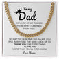 To my Dad / Cuban Link Chain / Personalized Message Card
