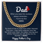 Dad / Number 1 Hero / Happy Father's Day / Cuban Link Chain