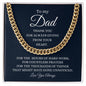 To My Dad / Cuban Link Chain / Personalized Message Card
