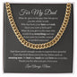 For My Dad / Cuban Link Chain / Personalized Message Card