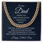 Dad / Happy Father's Day / Cuban Link Chain
