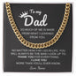 To My Dad / Cuban Lin Chain / Personalized Message Card