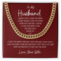 To My Husband / Cuban Link Chain