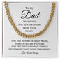 To My Dad / Cuban Link Chain / Personalized Message Card