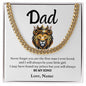 Dad / Always Be My King / Gift from Daughter / Cuban Link Chain/ Personalized Message Card