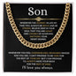 Son / Cuban Link Chain / Personalized Message Card