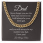 Dad / Gift from Daughter / Cuban Link Chain / Personalized Message Card