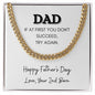 Dad / Happy Father's Day / Cuban Link Chain