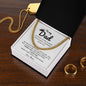 To my Dad / Cuban Link Chain / Personalized Message Card